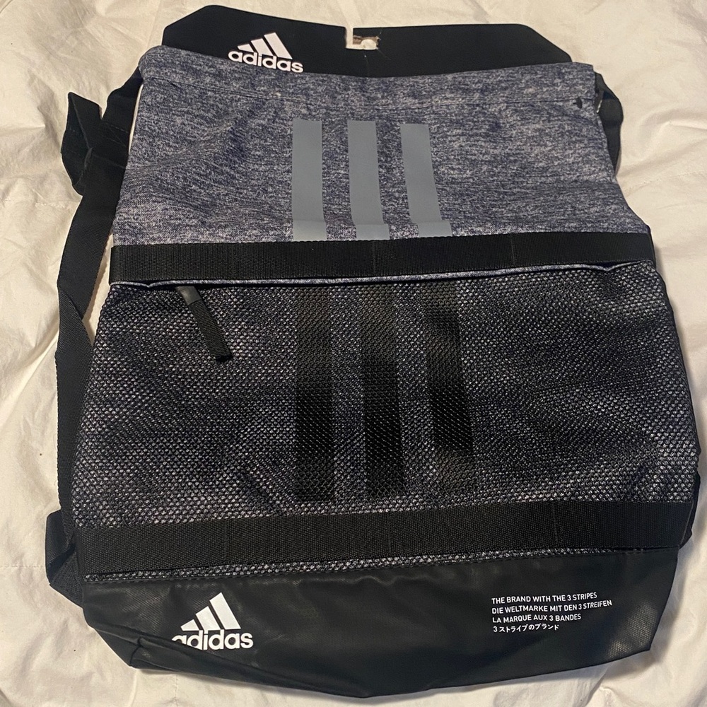 Adidas Heather Gray and Black Men's Backpack